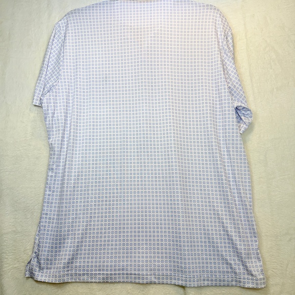 Tailorbyrd Golf Polo Mens Size XXL White Short Sleeve Performance Geometric - Picture 7 of 8